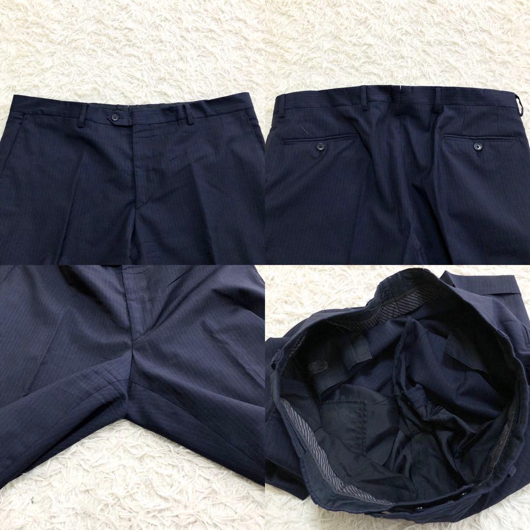 美品✨LARDINI ラルディーニ セットアップ ストライプ ネイビー 56