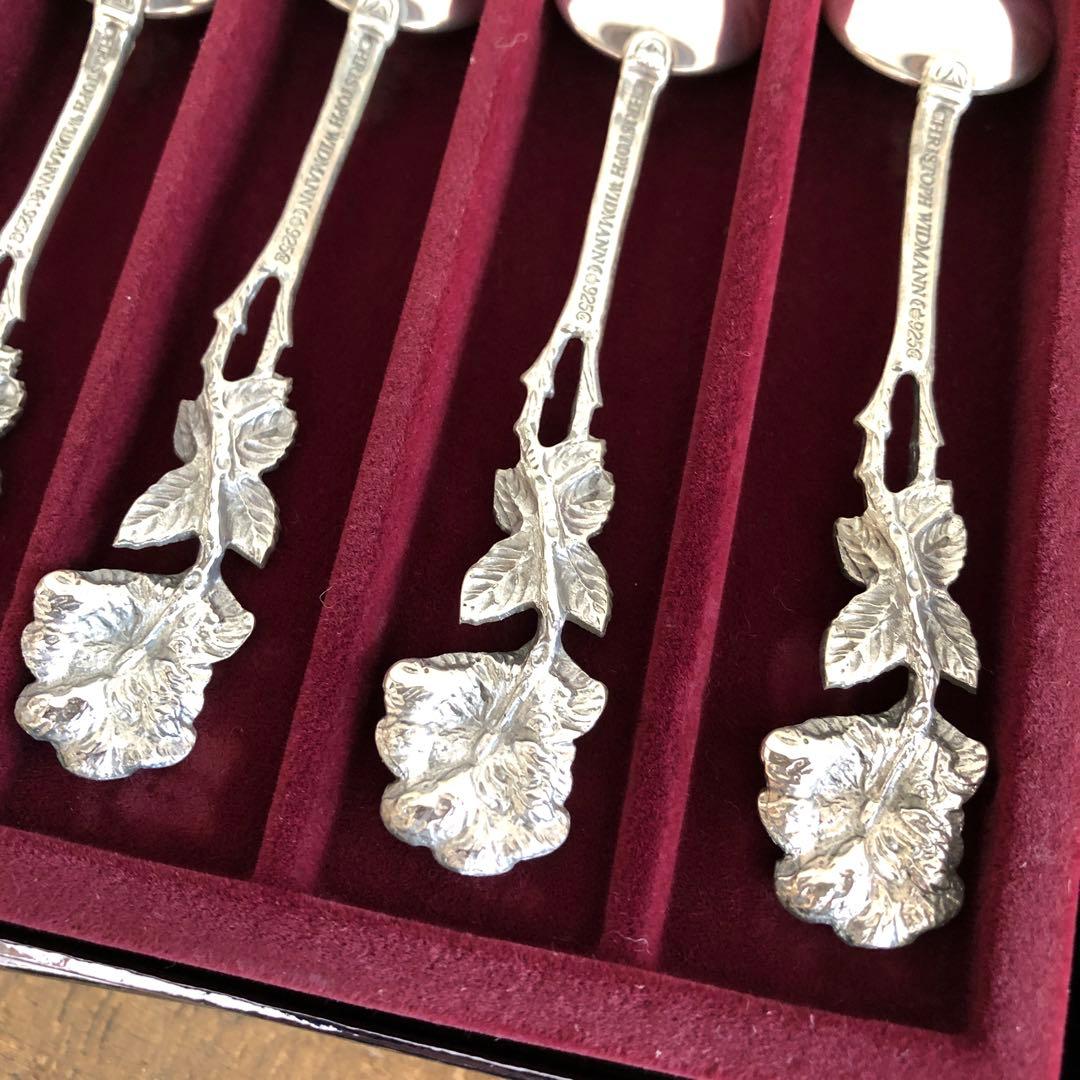 クリストフウィドマン　ヒルデスハイムローズ　スプーン6客　925シルバー　純銀