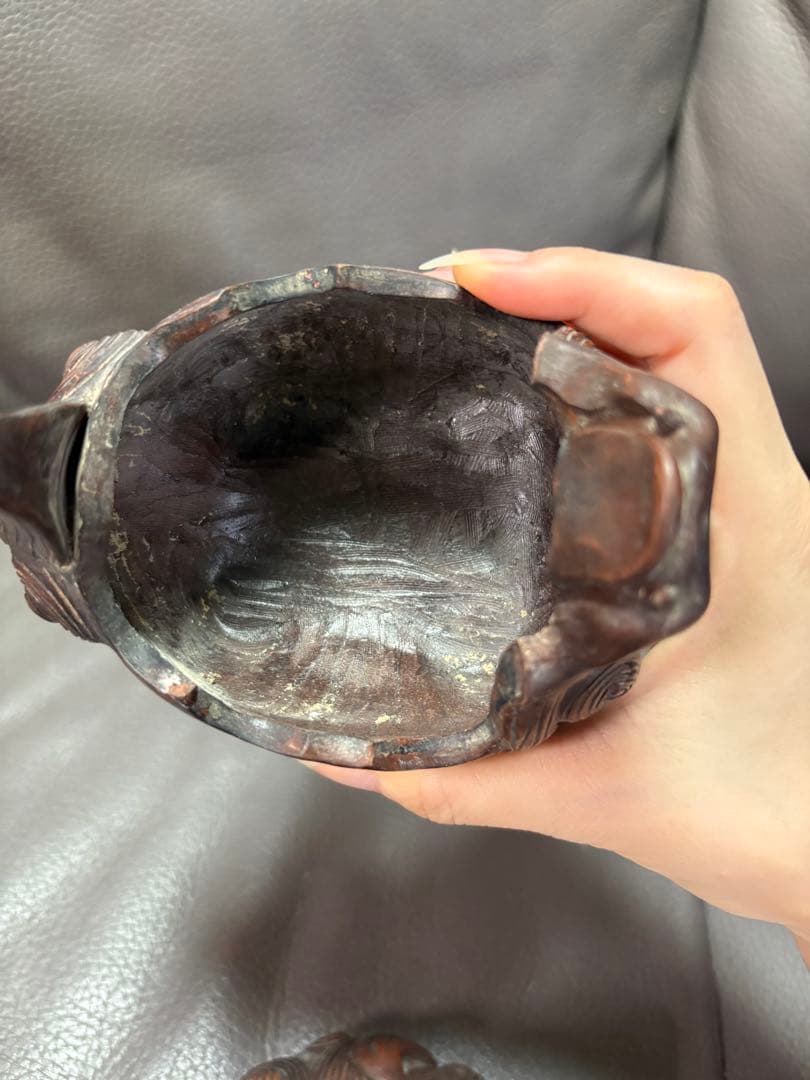 獅子　香炉　置物