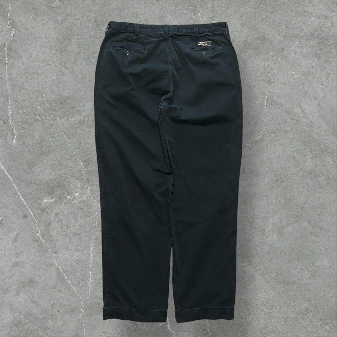 【W36】90sPolobyRalphLaurenAndrewPant黒チノパン