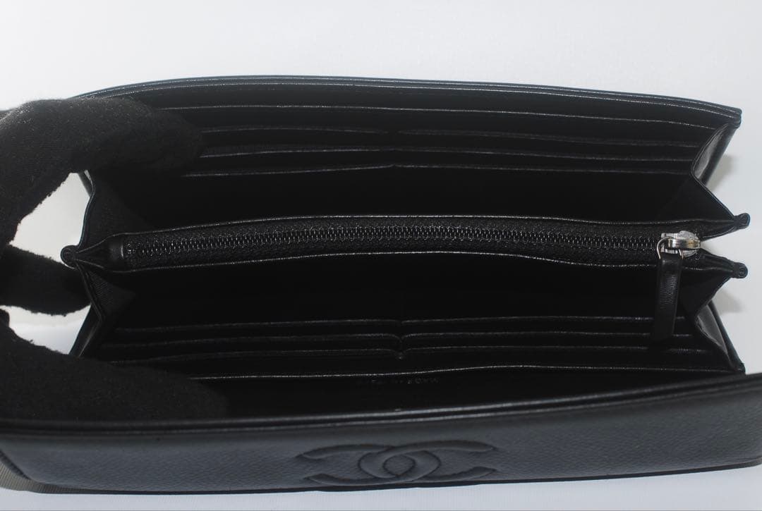 美品＊CHANEL＊シャネル＊キャビアスキン＊長財布＊フラップウォレット＊ココ
