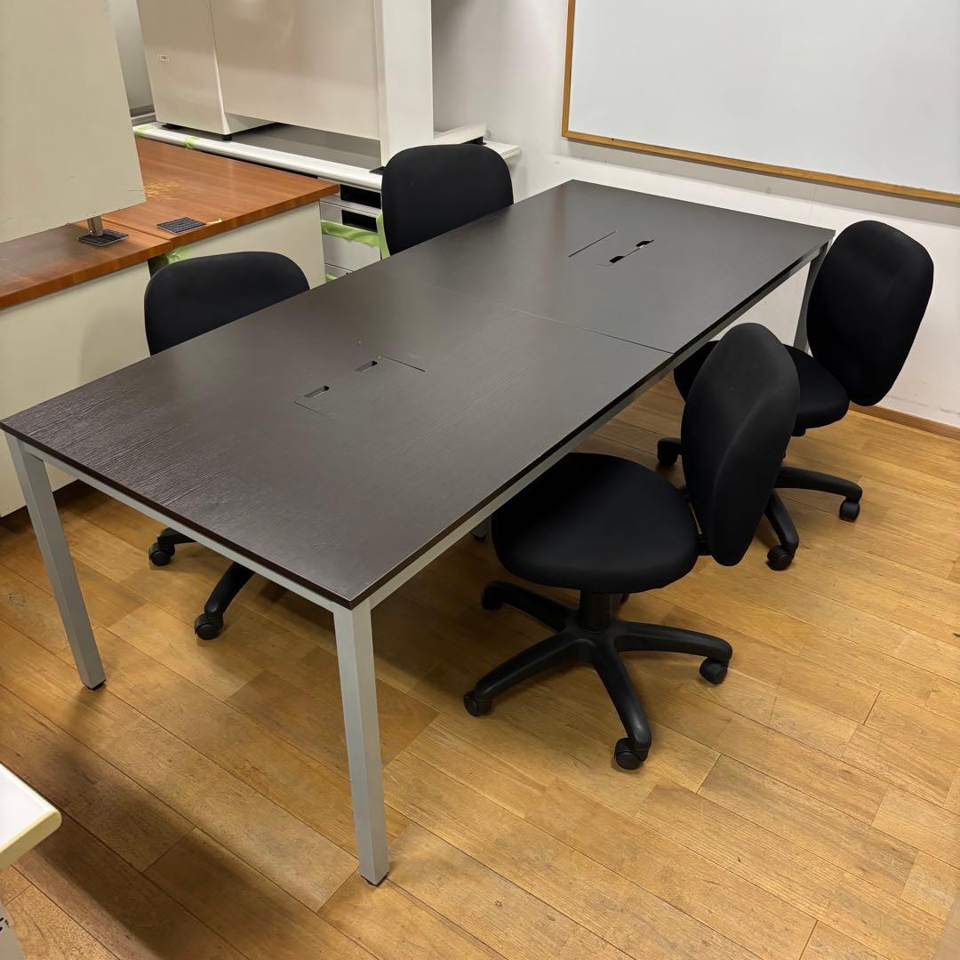 引取限定 ミーティングテーブル オフィス 分解可能 持出便利 幅210cm ①