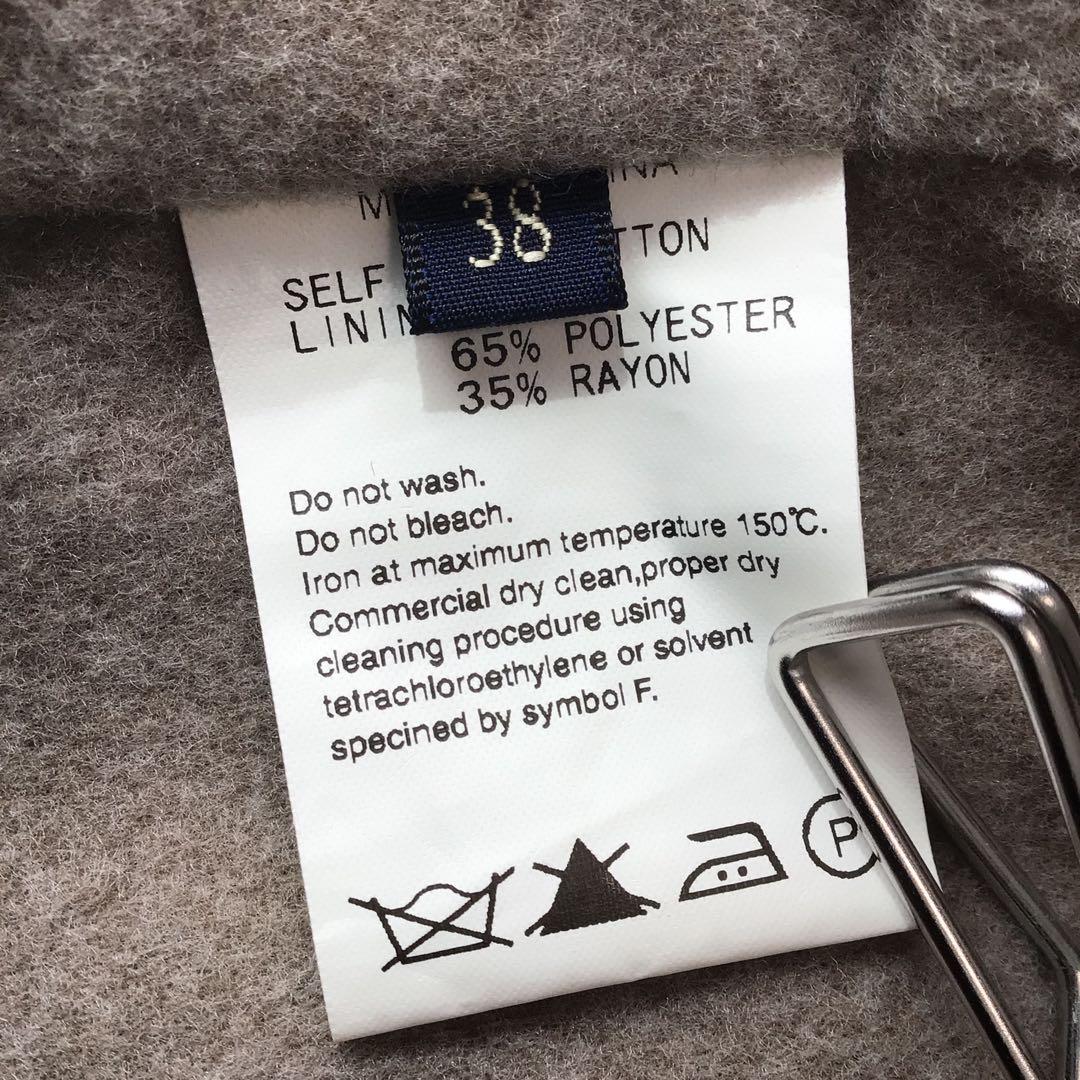 アダムエロペ　ベージュ　ダブルブレスト　ケープ　トレンチポンチョ　コート