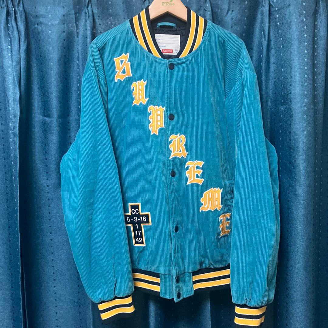 ジャケット・アウター SUPREME Old English Corduroy Varsity