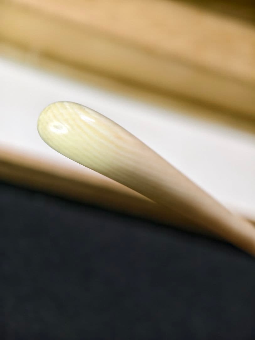 茶道具 高級自然材茶杓 桐箱 縞模様 裏千家 旧家蔵出美品 時代物 骨董