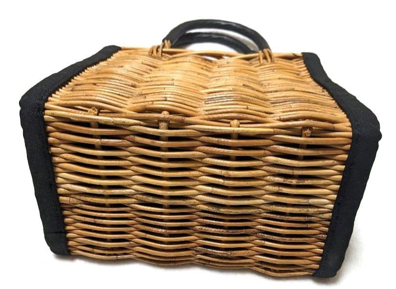 odds　かごバッグ　ラタン　　ミニバッグ　 オッズ　ラタンバッグ　レザー