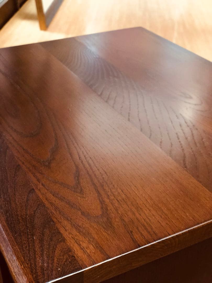 けやき 欅 引き出し4杯 レトロ ガラス 木製収納 シェルフ 民藝家具