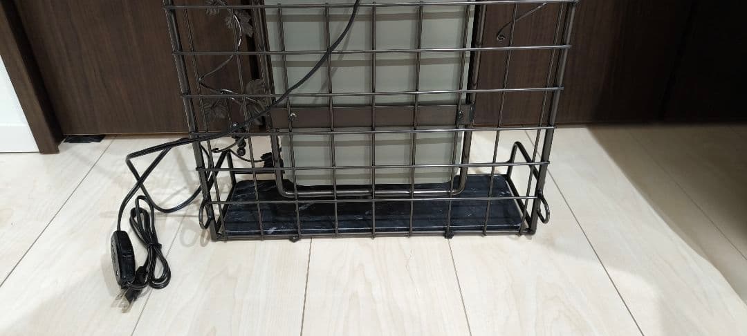 桜井製作所　アイアンドレッサー　昭和レトロ 鏡　電気付　葡萄のツル鉄製