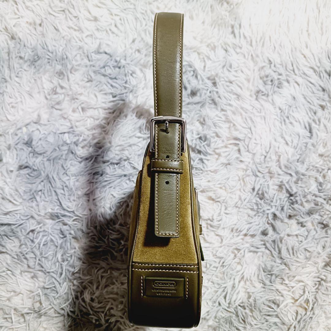 ​美品✨コーチ ソーホー ショルダーバッグ スエード レザー オリーブ 7589