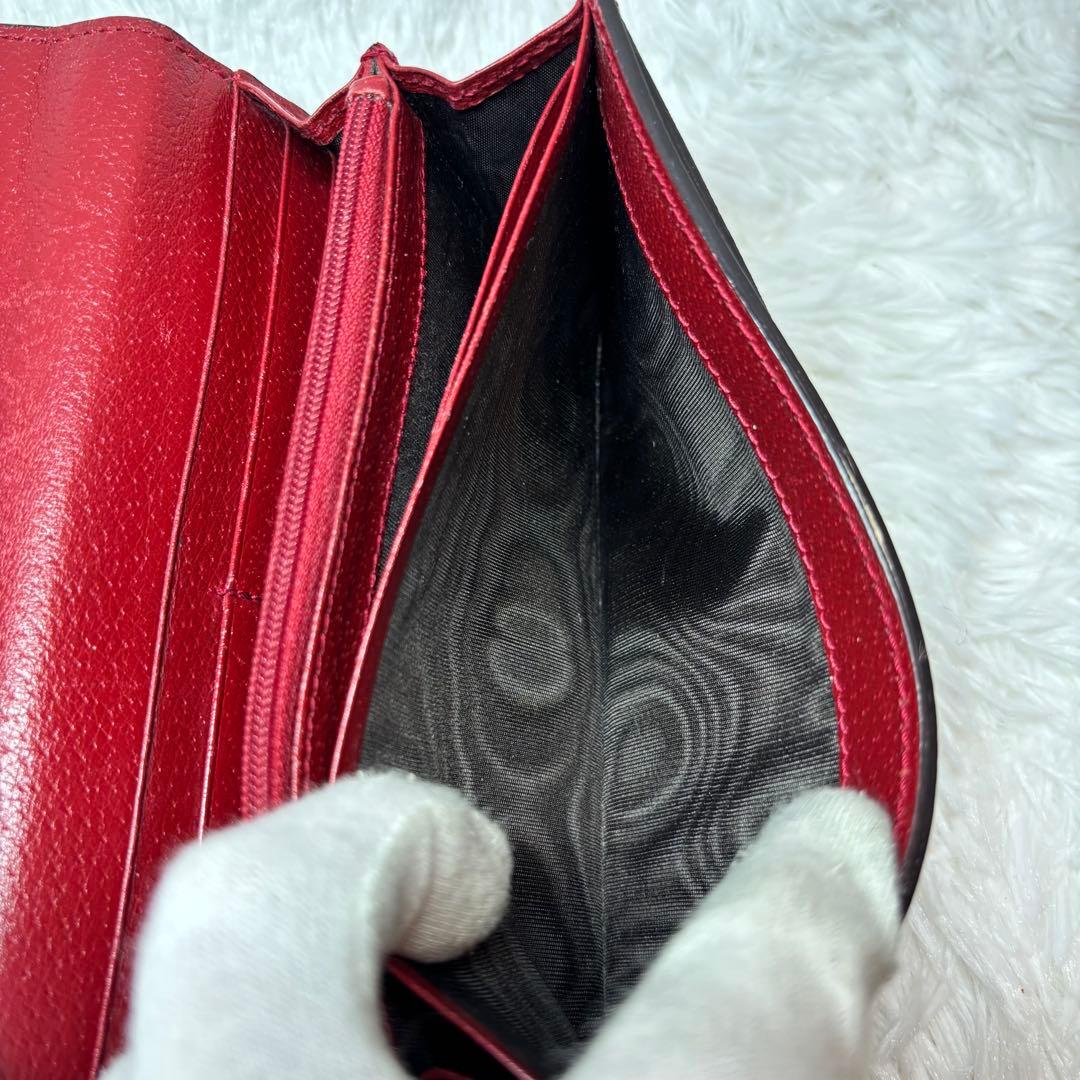 ✨美品✨ グッチ 長財布 ティアン 花 鳥 GGスプリーム 折り財布 レザー