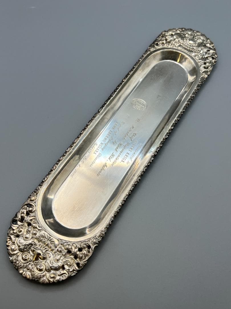 銀製品 UD800 DELUXE ナイフ プレート 聖獣バロン彫 インドネシア