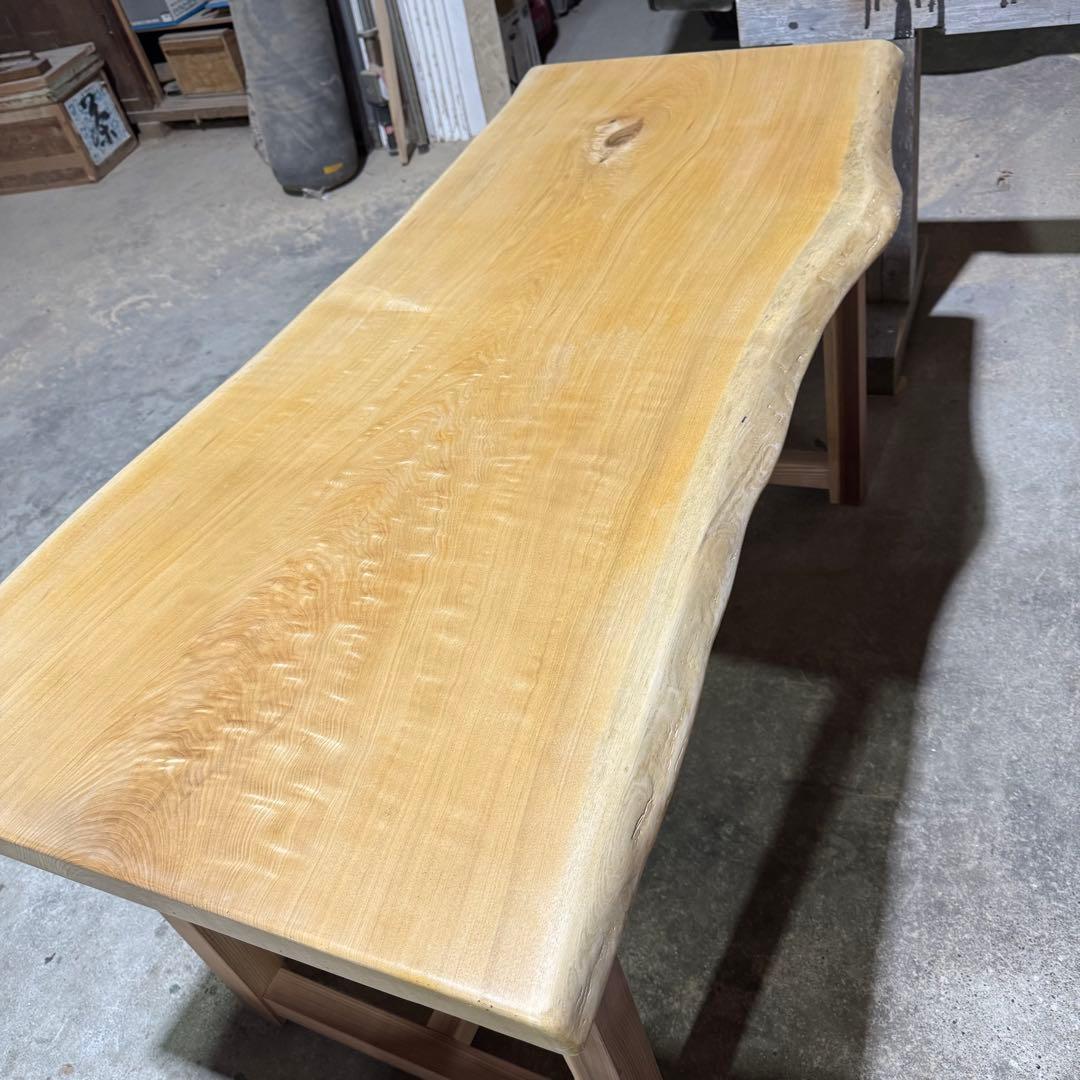 ら*く様 栓　セン　一枚板　ダイニングテーブル　天板のみ ウレタン塗装