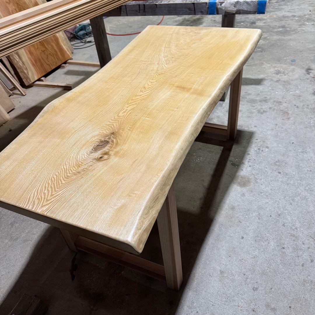 ら*く様 栓　セン　一枚板　ダイニングテーブル　天板のみ ウレタン塗装