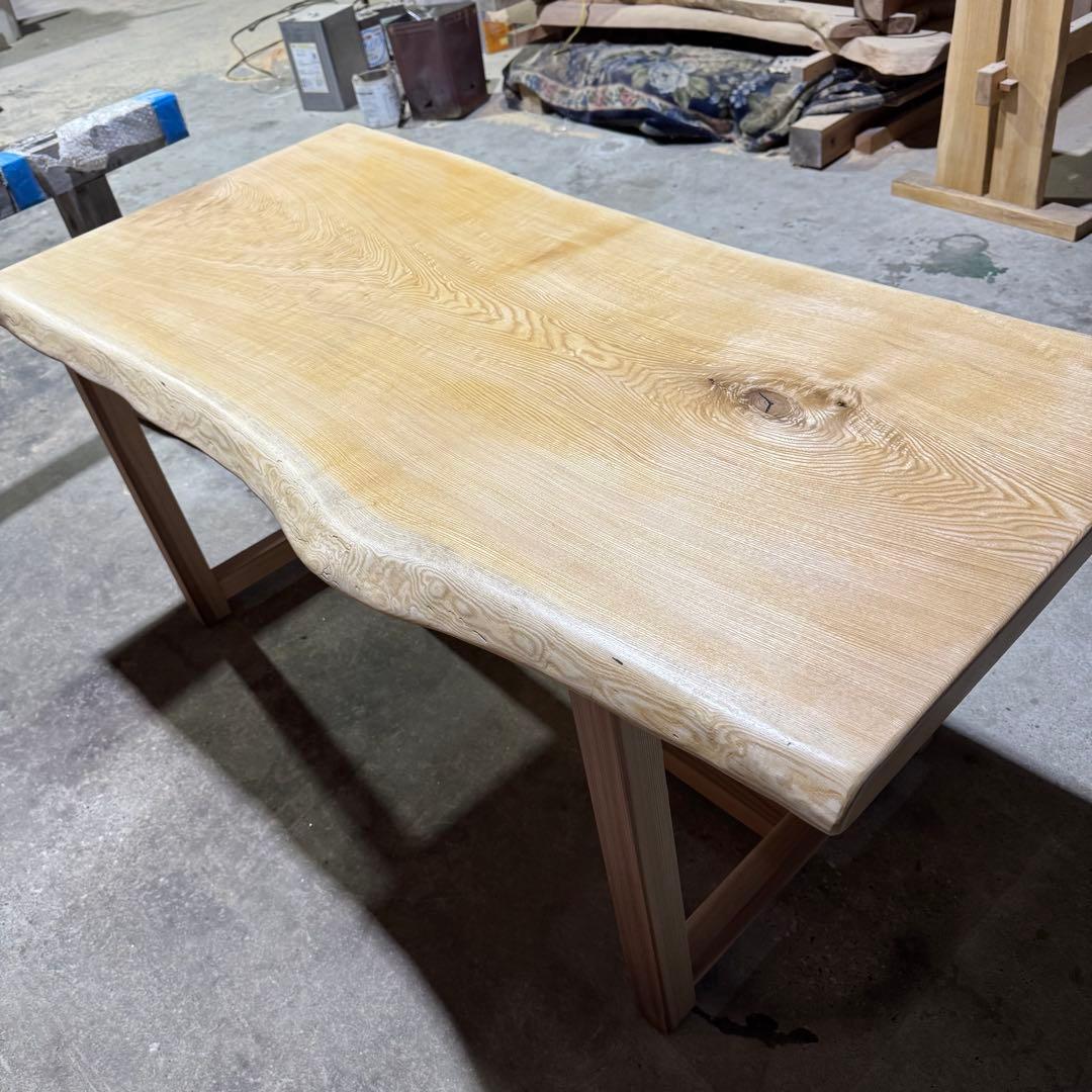 ら*く様 栓　セン　一枚板　ダイニングテーブル　天板のみ ウレタン塗装