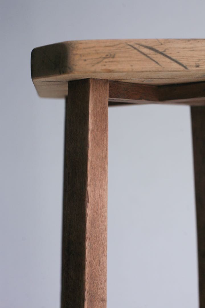 ハイスツール　花台　展示台　無垢材　古家具　カウンターチェア