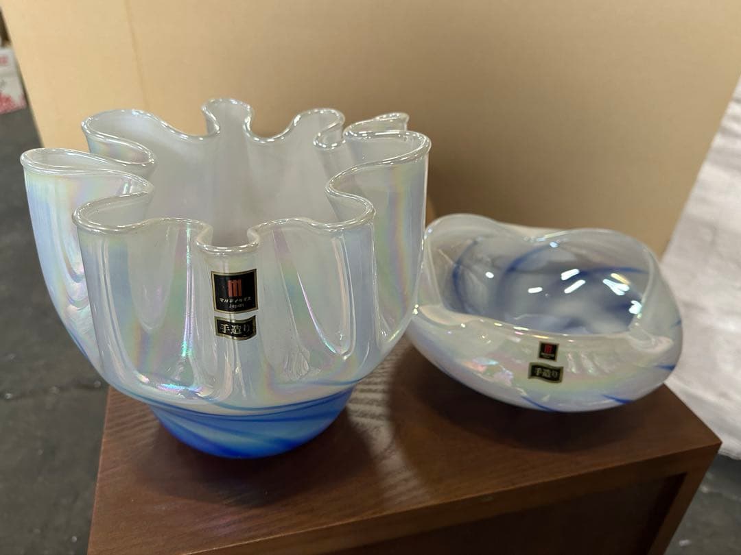 花瓶　花器　モダン　グラデーション　ガラス　マルティグラス