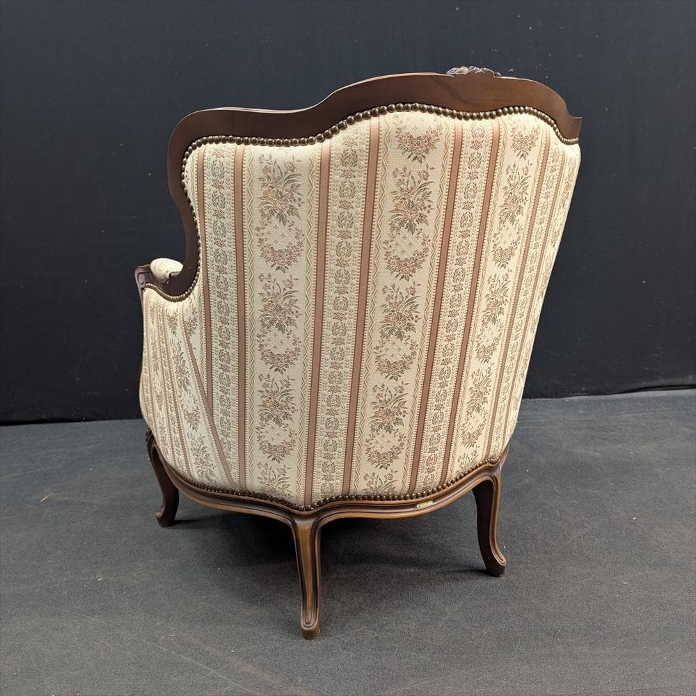 美品　ドマーニ　ルイ15世　シングルソファ　一人掛け　1P　ロココ　カリモク　B