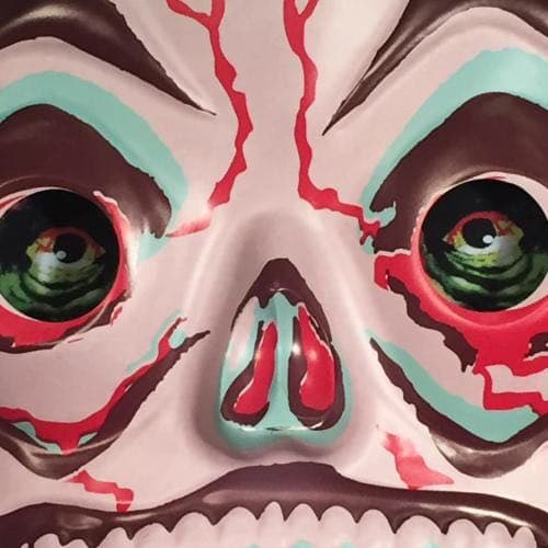 No.5206 Death Plastic 壁掛け ホラー デコ スカル ブルー