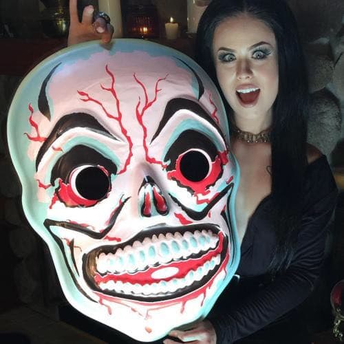 No.5206 Death Plastic 壁掛け ホラー デコ スカル ブルー