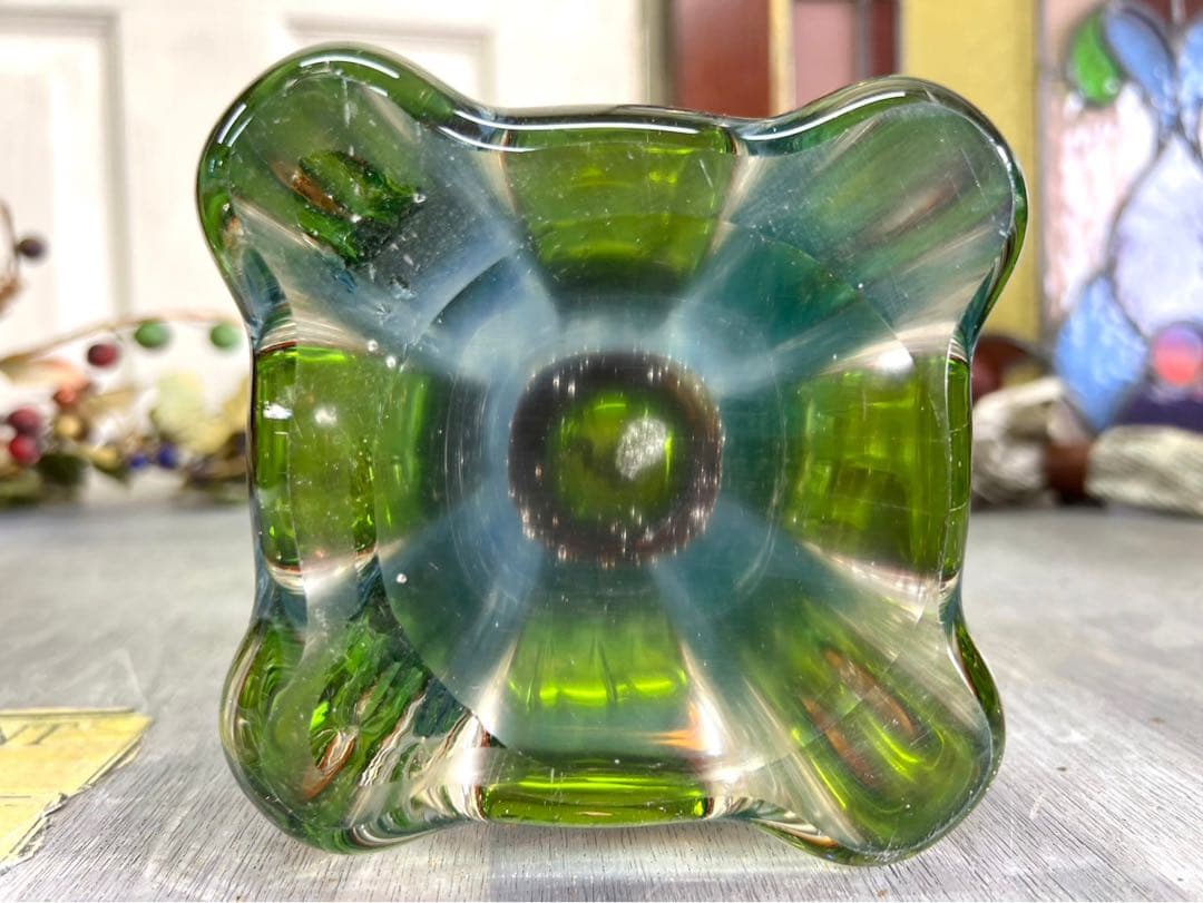 bob＊マルティガラス 花瓶 45cm 重圧 気泡 インテリア 置物