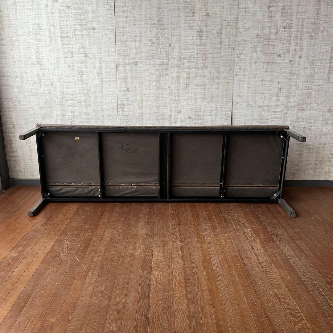 【アンティーク】コクヨ KOKUYO 4人掛け ロビーチェア 待合椅子 古家具