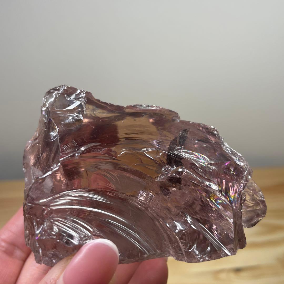 お値下げ　アンダラクリスタル 　希少ローズドフランス　267g