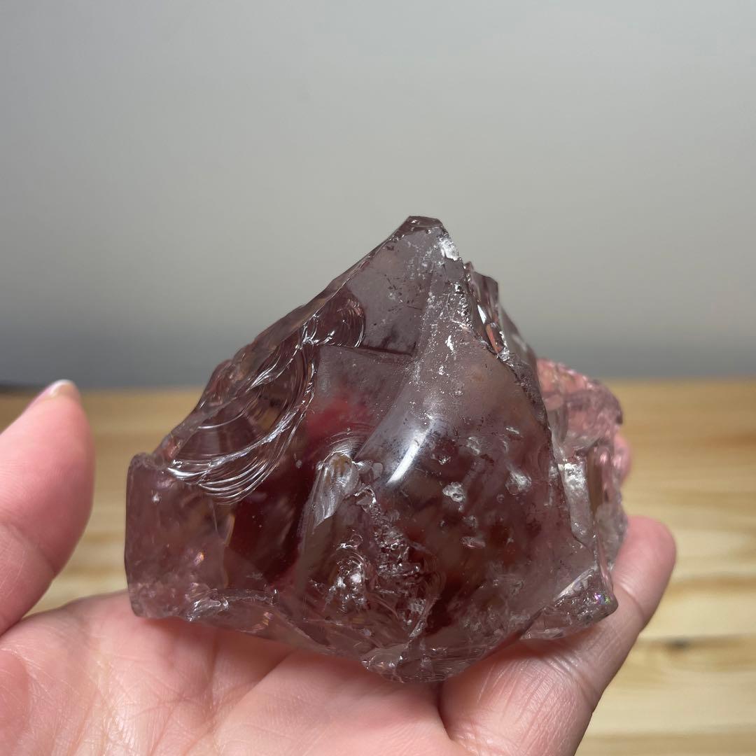 お値下げ　アンダラクリスタル 　希少ローズドフランス　267g