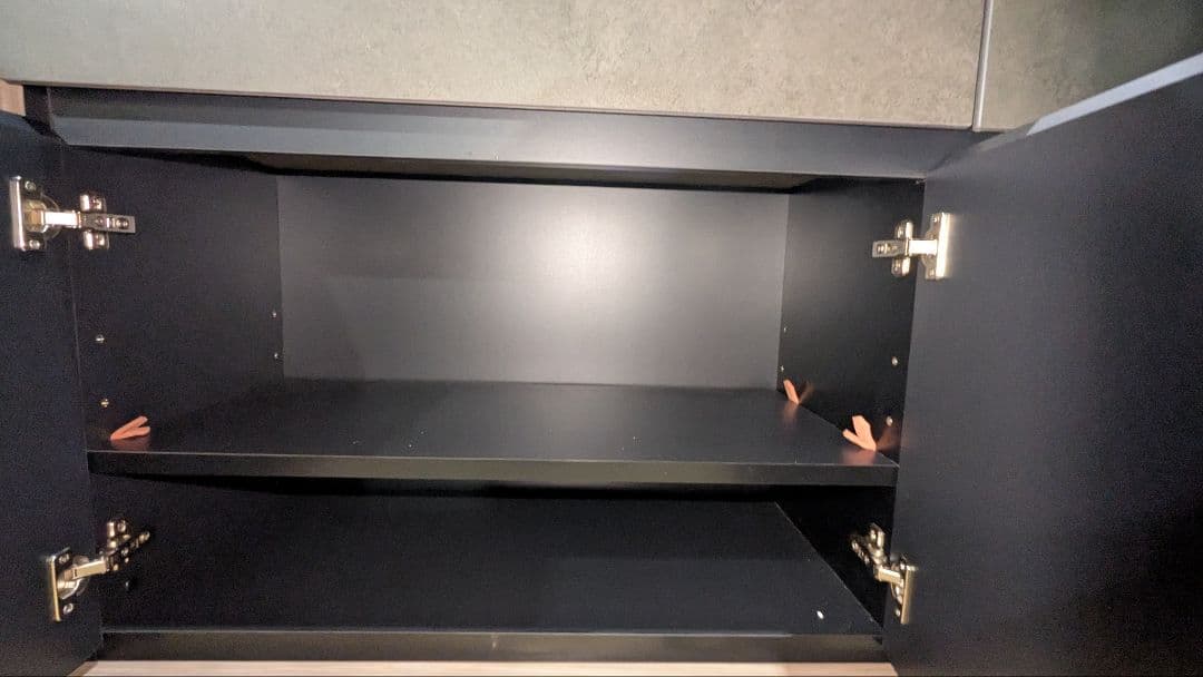 キャビネット グレー 棚