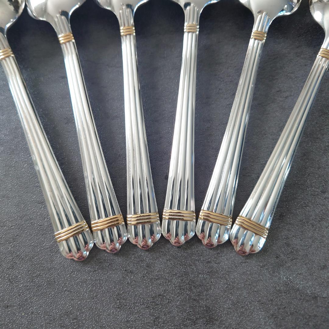 希少 美品 クリストフル アリアゴールドリング コーヒースプーン 6点