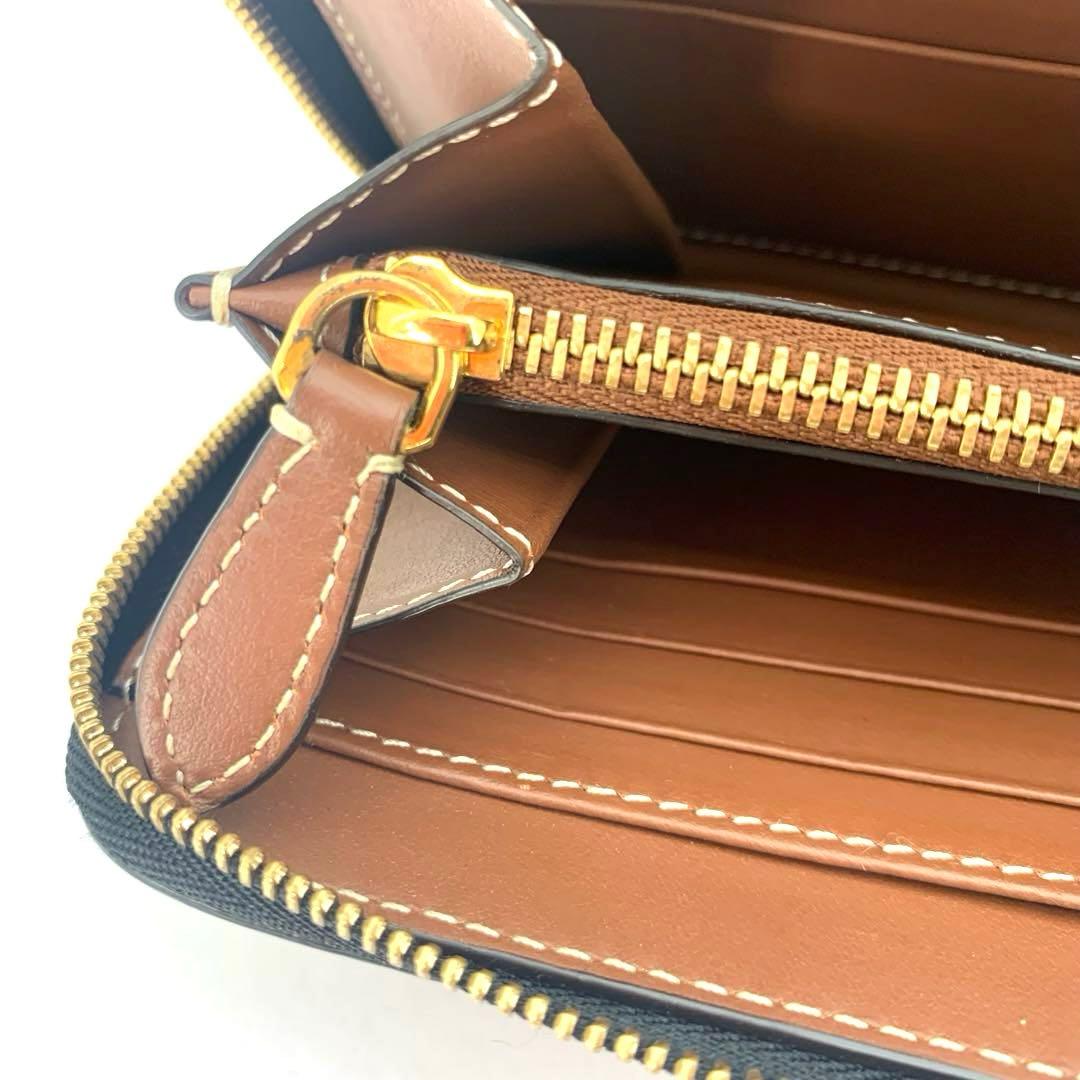 BURBERRY バーバリー ホースフェリープリント ラウンドジップ長財布