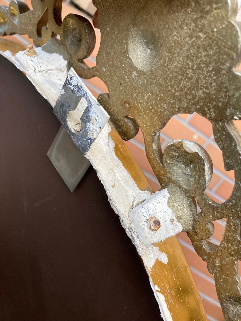 g アンティークミラー　アンティーク調　壁掛けミラー　壁掛けインテリア　ロココ調