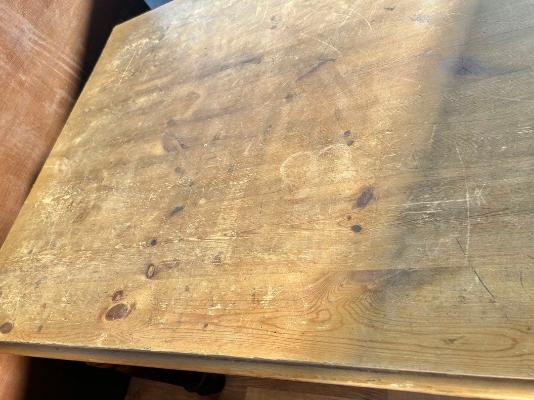 722 ダイニングテーブル 引き出し4個付き 北欧カントリー 木製　ビンテージ