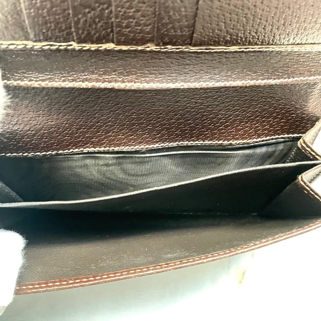 GUCCI GG キャンバス　スタッズ　Wホック　長財布　美品　1010-11