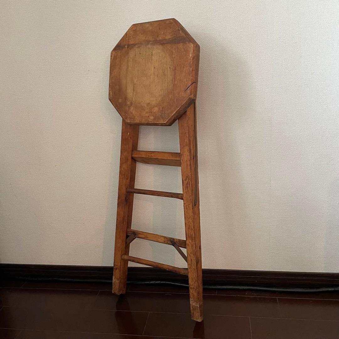 ヴィンテージ　脚立　ステップ　ラダー　木製　アンティーク