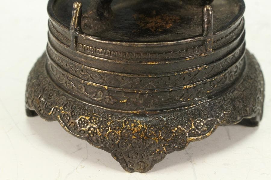 古銅 鬼持ち香炉 仏教美術(K-LC969)