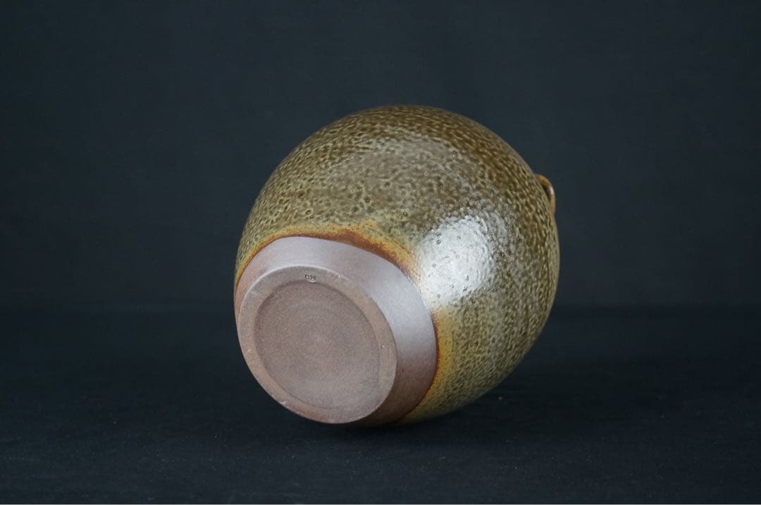 尾中窯 市野克 作 丹波焼 茶壺 飾壺 陶印 共箱 紙箱 茶道具 茶事