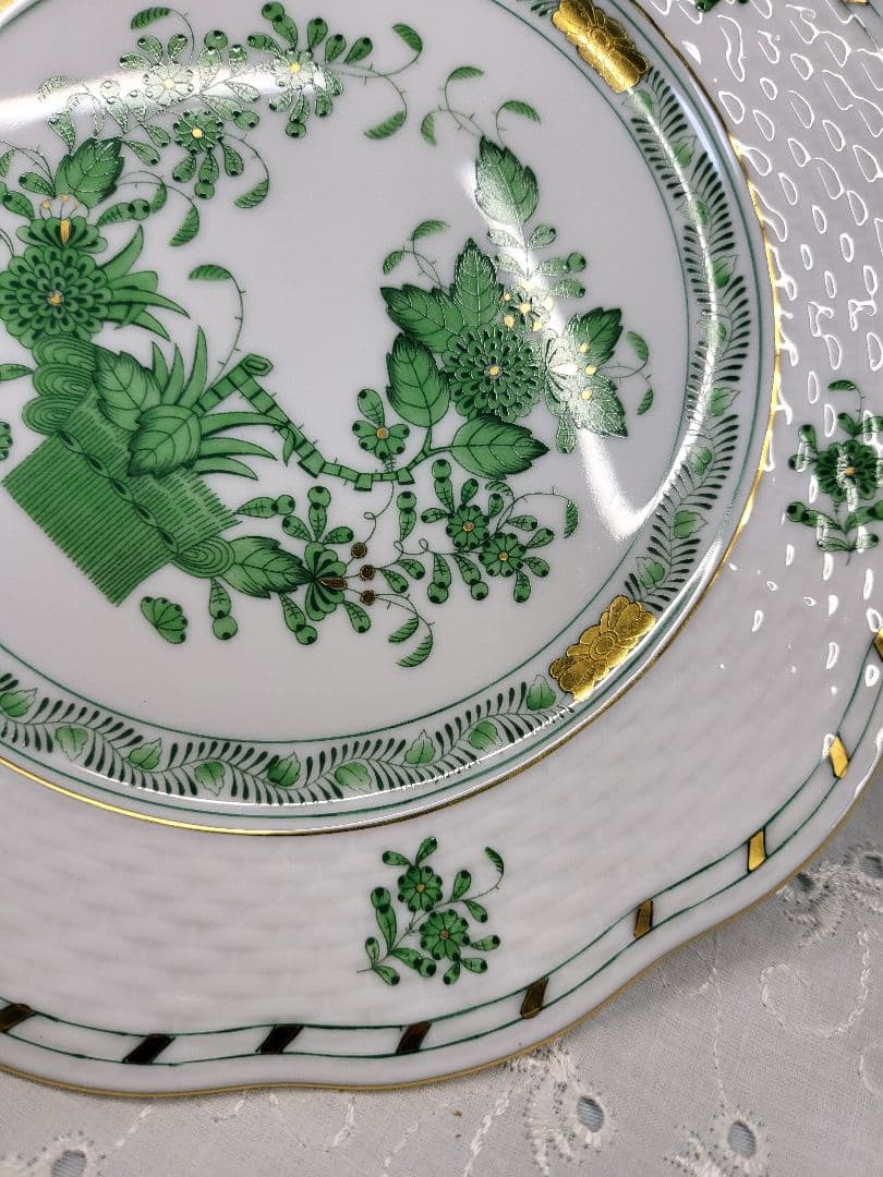 2枚✨未使用近✨ヘレンド インドの華 プレート 19cm皿 デザート