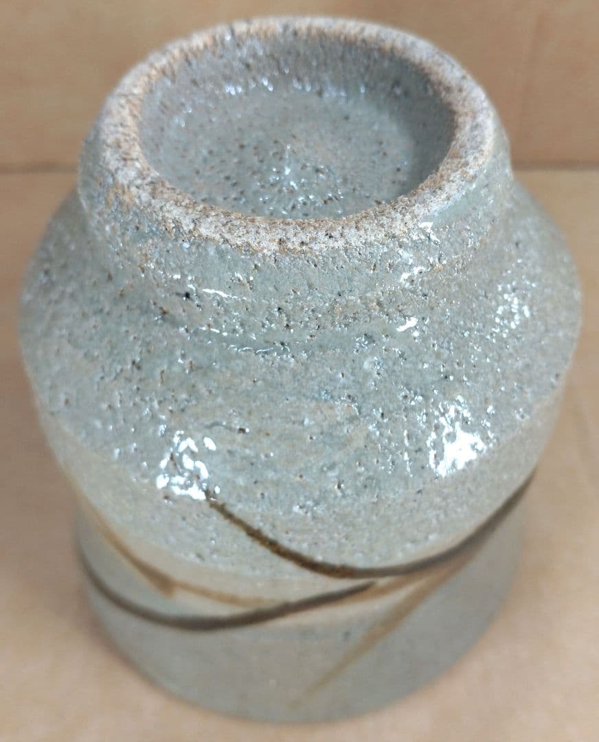 【本物保証】濱田庄司 湯呑(地掛黍花文）共箱 美品 人間国宝 益子焼 民藝 紐茶