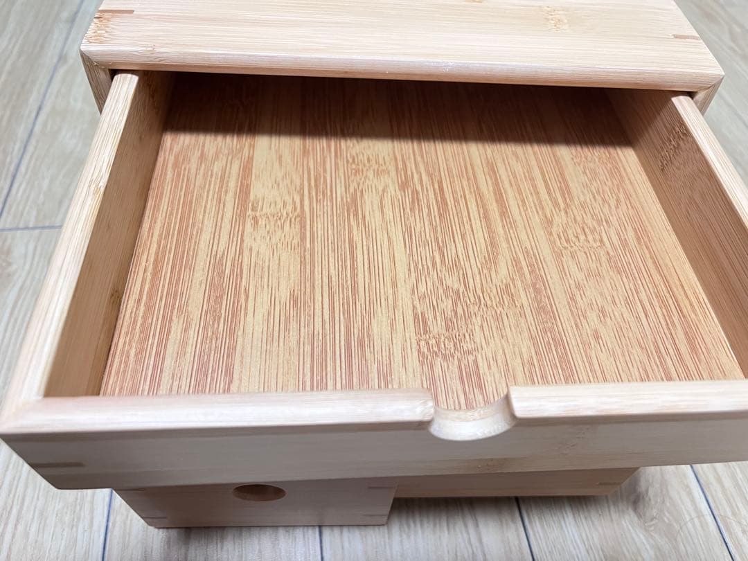 【最終値下げ】竹製4引き出し小物収納