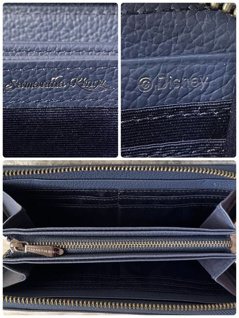 【新品未使用】キングズバイサマンサタバサ　ミッキーマウス型押し　ラウンド長財布