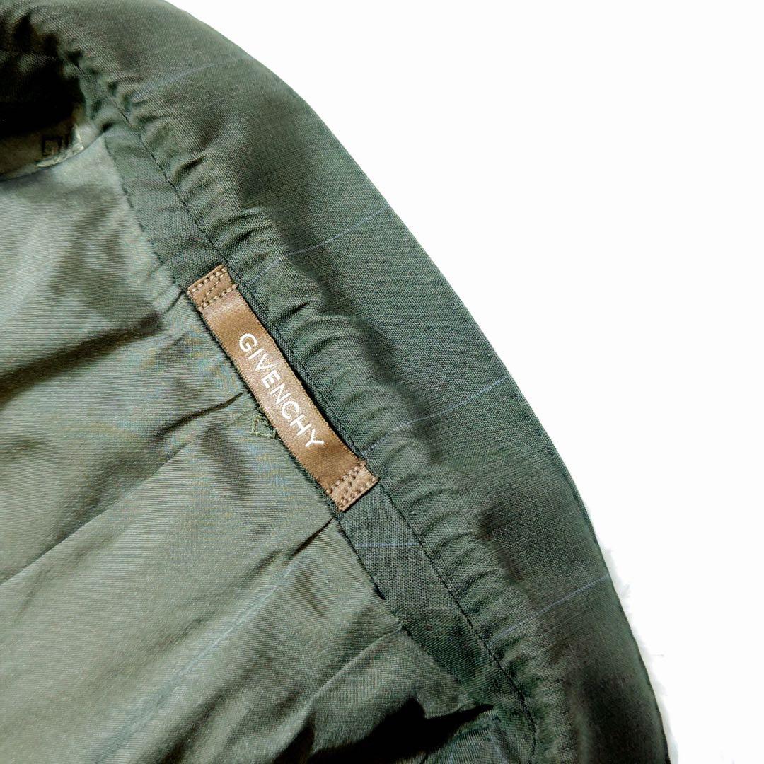 ジバンシィ　スーツセットアップ　シングル　ダークグリーン系　オリジナルロゴボタン