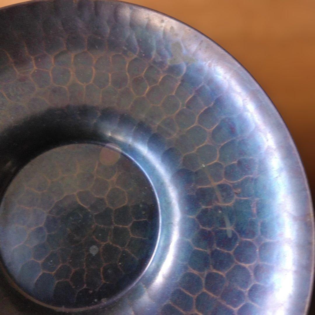 玉川堂　 銅製品　打ち出し　　 茶たく5枚　茶こぼし　茶筒