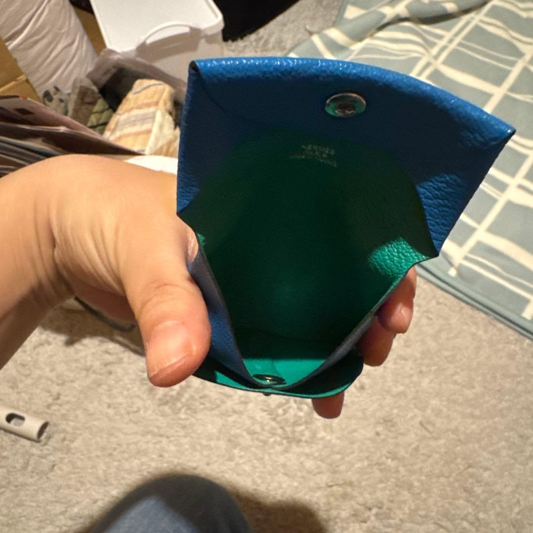 よっしーさん専用　HERMES 青いレザーケース