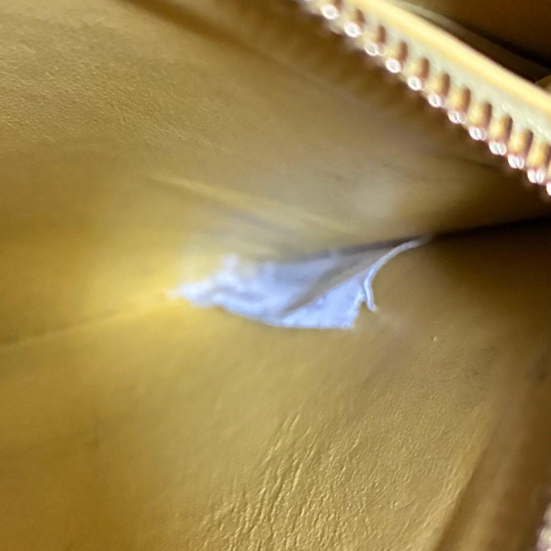 み*き様 ボッテガヴェネタ カセット 長財布 レザー イエローグリーン イントレ