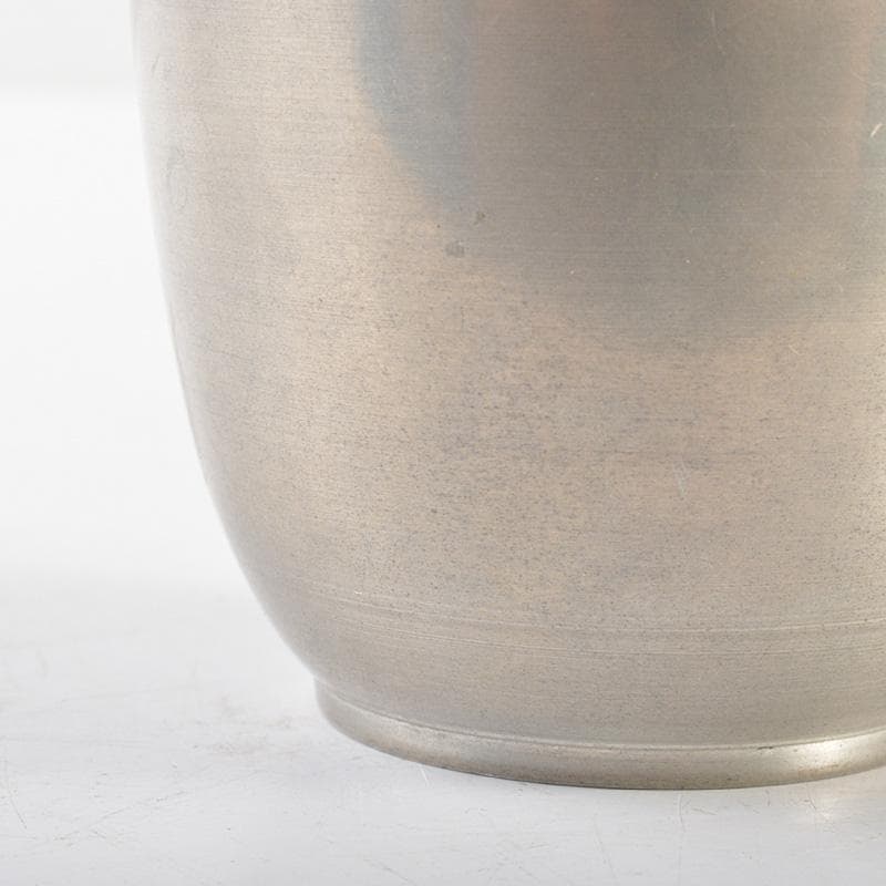 煎茶道具　純錫　静寿居蔵苑造　茶壷　茶心壷　218g　仕覆　共箱　M　R6297