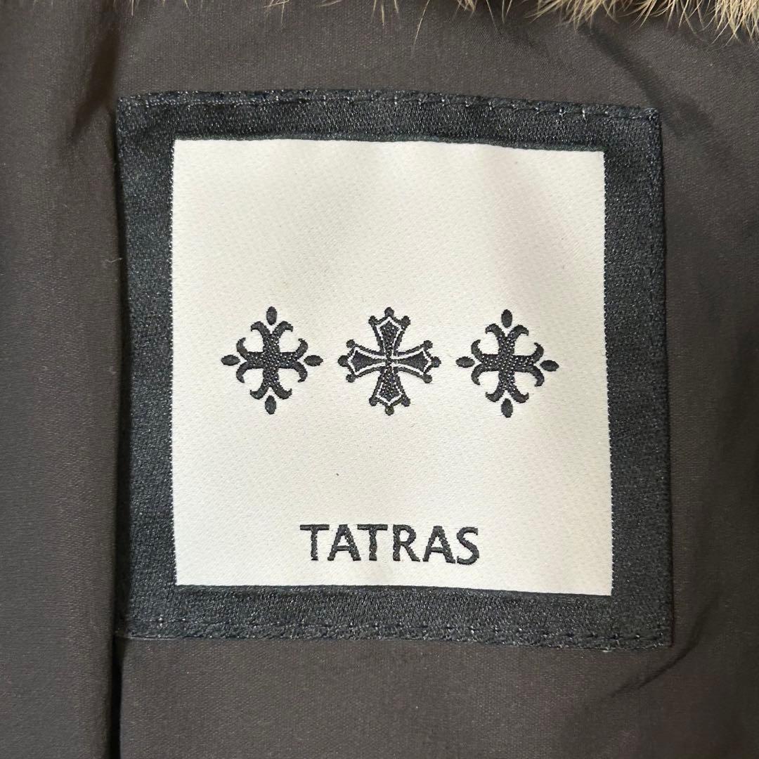 【美品】タトラス　TATRAS　ダウンポンチョ　2WAY　ファー　カーキ　02