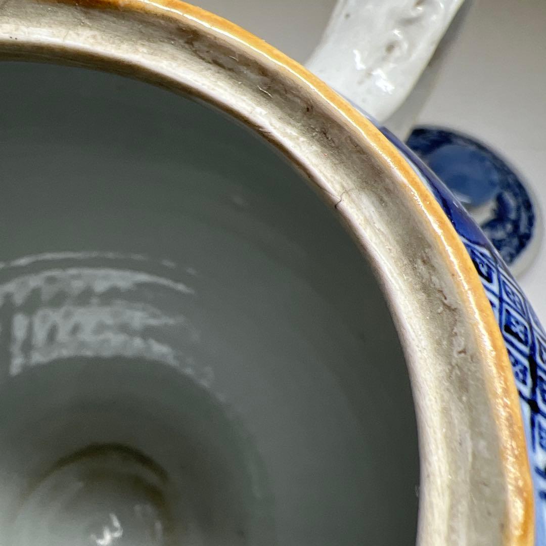 中国清時代　新渡急須　幅約21.5㎝　東Y7-1219☆1F