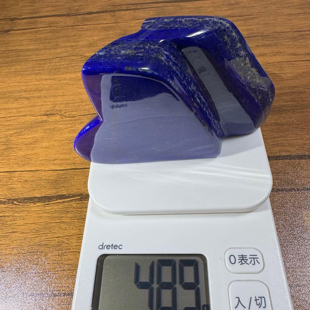 ☆ラピスラズリ☆5A☆引寄せ☆約489 g☆アフガニスタン産☆天然無着色☆磨き石