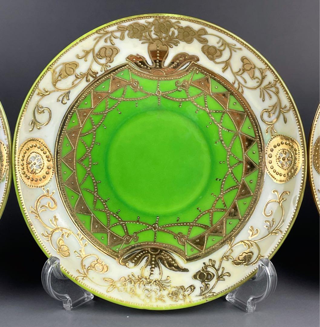 【希少】オールドニッポン シュガーボウル クリーマー ソーサー３枚セット 金盛り