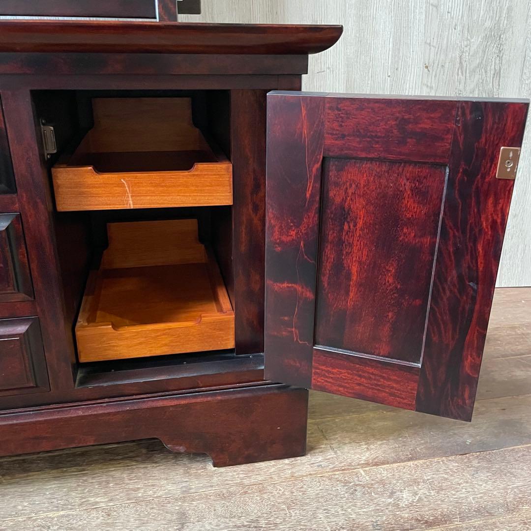 九州民芸家具 ミラードレッサー 化粧台 天然木 桜 アンティーク家具 和家具